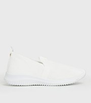 New Look White Slip On Trainers